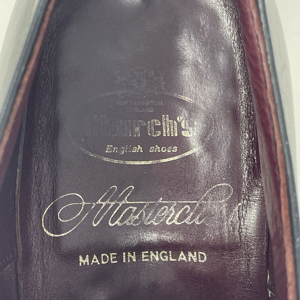 Church's Masterclass Custom Grade Men's Black Leather Oxford Dress Shoes Sz 9.5 - Picture 11 of 14